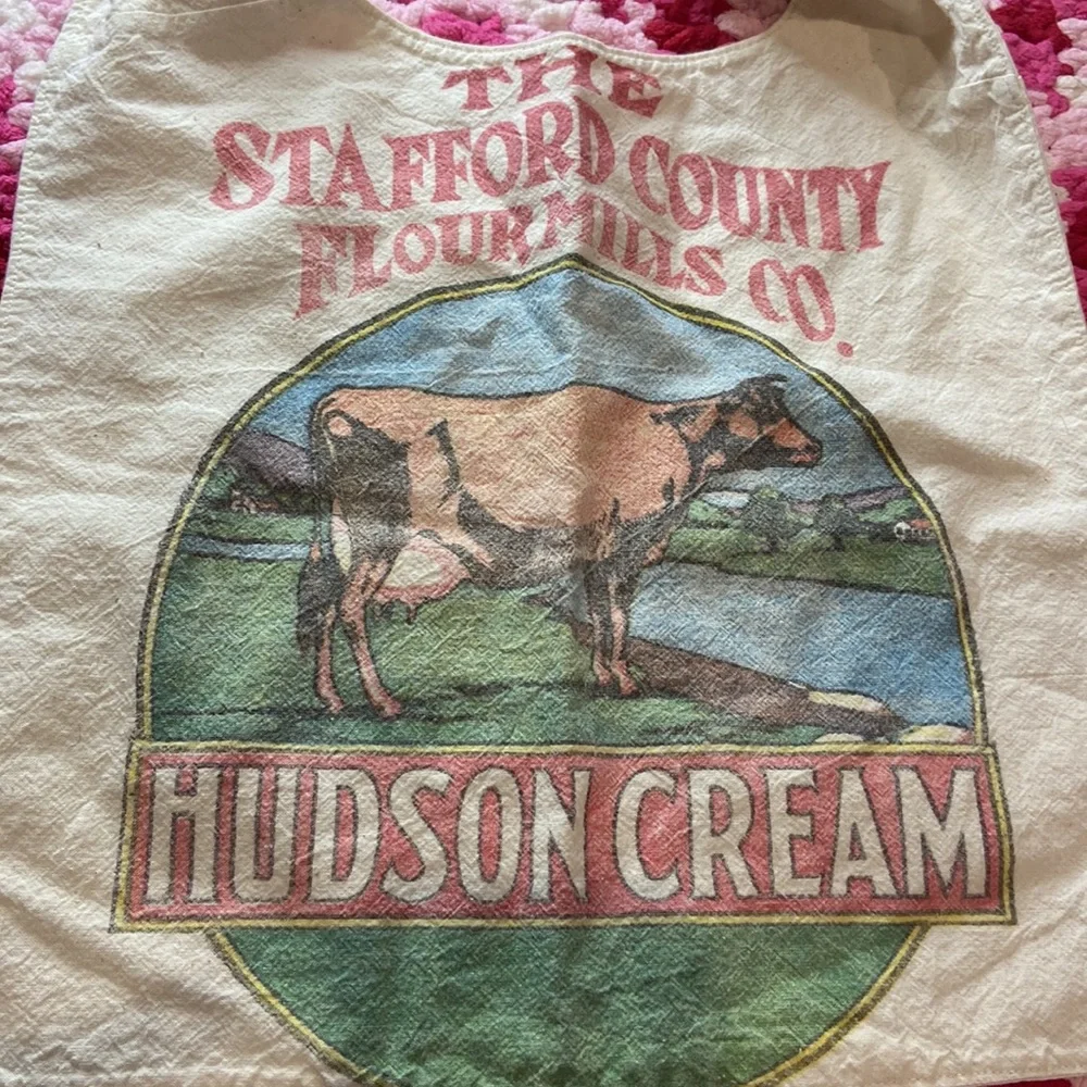Vintage, homemade toddler's bib
